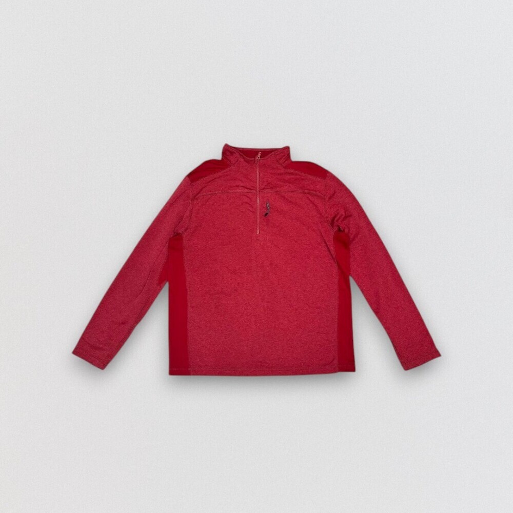 Red Performance Quarter Zip Pullover Athletic Top Size L